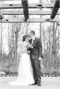 Groom kissing brides forehead by Raindancer Studios Indianapolis Wedding Photographer Jill Howell