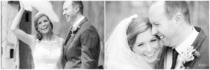 Bride and groom smiling by Raindancer Studios Indianapolis Wedding Photographer Jill Howell