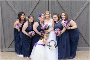 Bride with bridal party and flower girl by Raindancer Studios Indianapolis Wedding Photographer Jill Howell