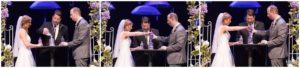pouring of the sand ceremony by bride and groom by Raindancer Studios Indianapolis Wedding Photographer Jill Howell