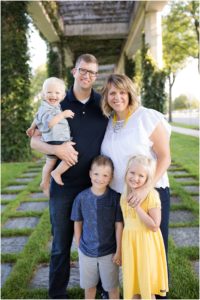 Parents holding their three children, Columbus Family Photographer, Raindancer Studios