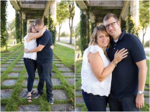 Husband and wife holding each other and kissing, Columbus Family Photographer, Raindancer Studios