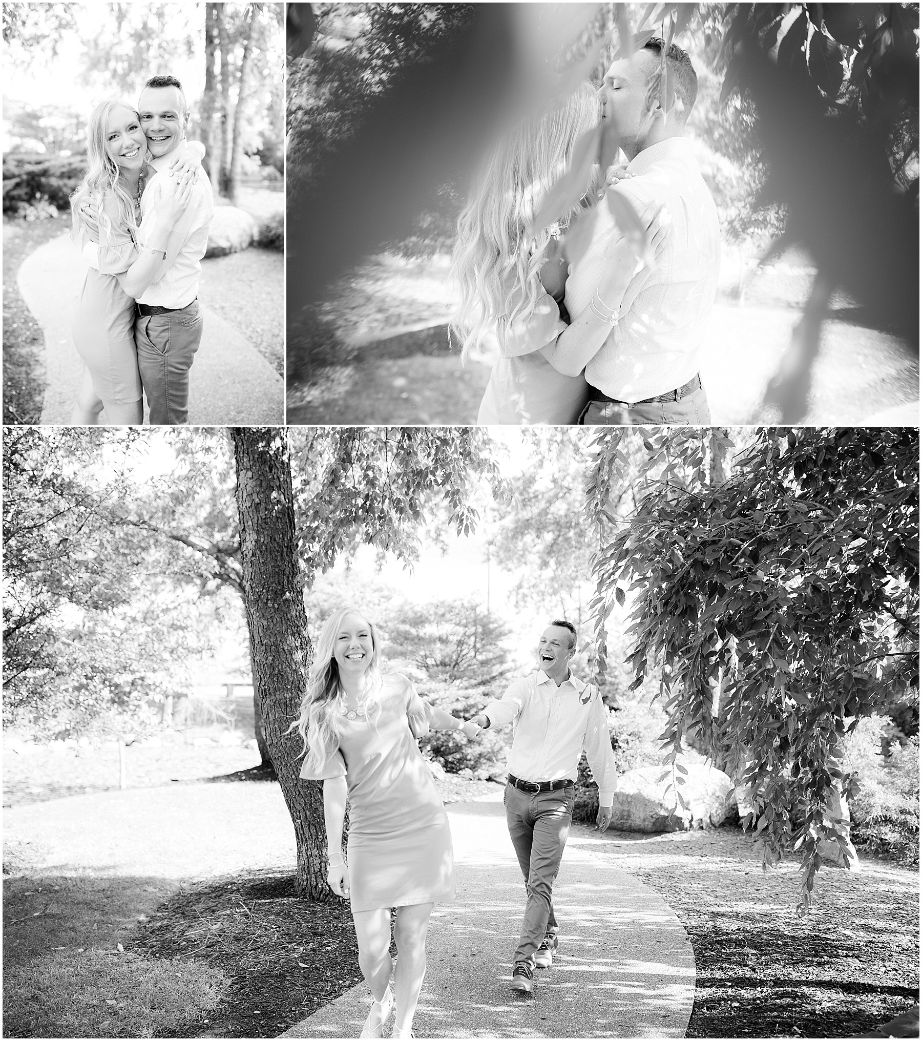 Soon to be husband following his fiancé. Indianapolis Engagement Photographer, Raindancer Studios