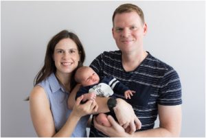 Parents hold their butler newborn baby boy, Indianapolis Family Photography, Raindancer Studios