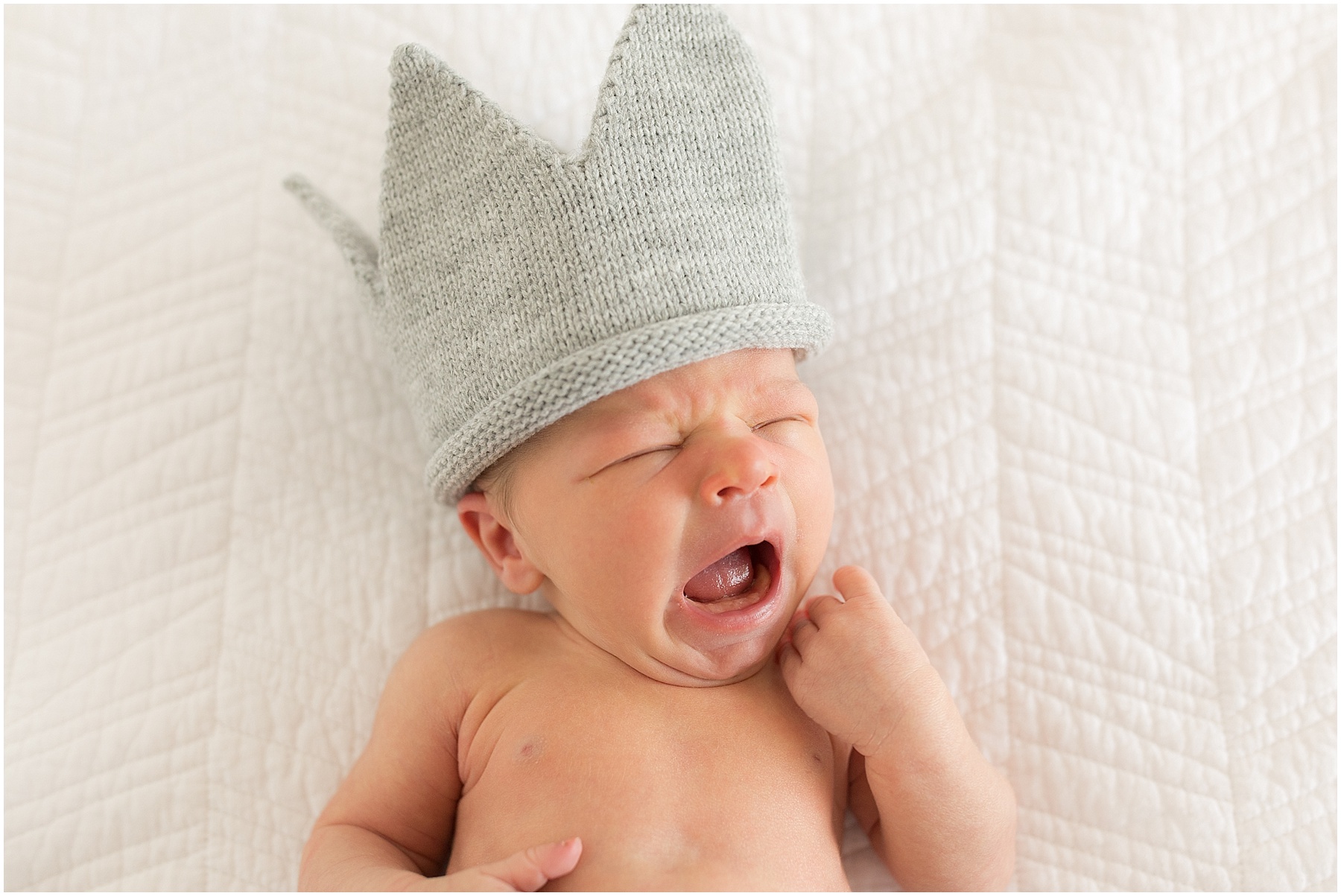 Newborn baby boy with crown, Indianapolis Newborn Photography, Raindancer Studios