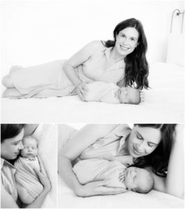 Mother and her sweet newborn baby boy, Indianapolis Newborn Photography, Raindancer Studios