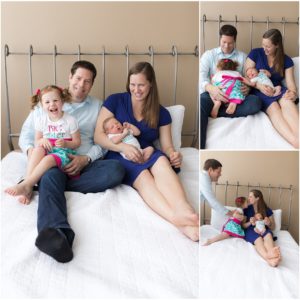 Parents cuddling daughter and newborn baby boy by Raindancer Studios Indianapolis Newborn Photographer Jill Howell